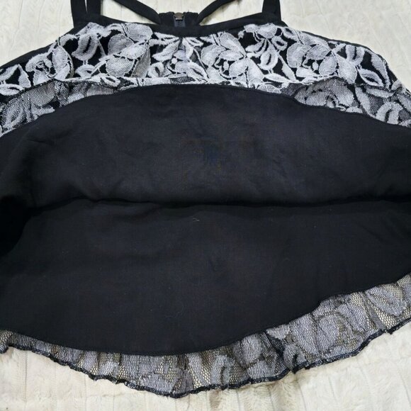 Free People ✦ Embroidered Floral Camisole ✦ Strappy Back Sheer Overlay Top S EUC - Picture 6 of 11